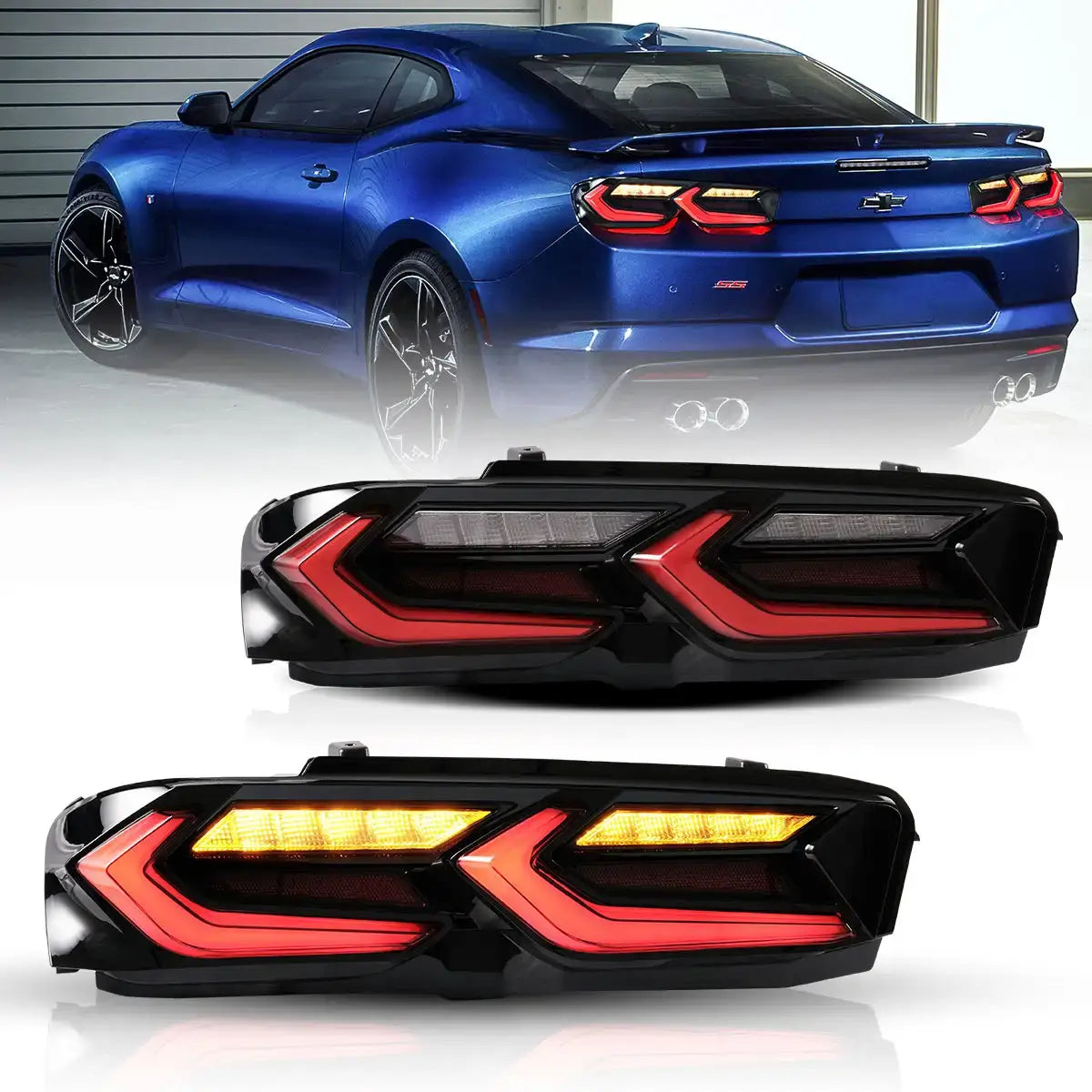 Eagle Eyes Smoke LED Tail Lights For 2014-2015 Chevy Camaro (Halogen Models) – Pair