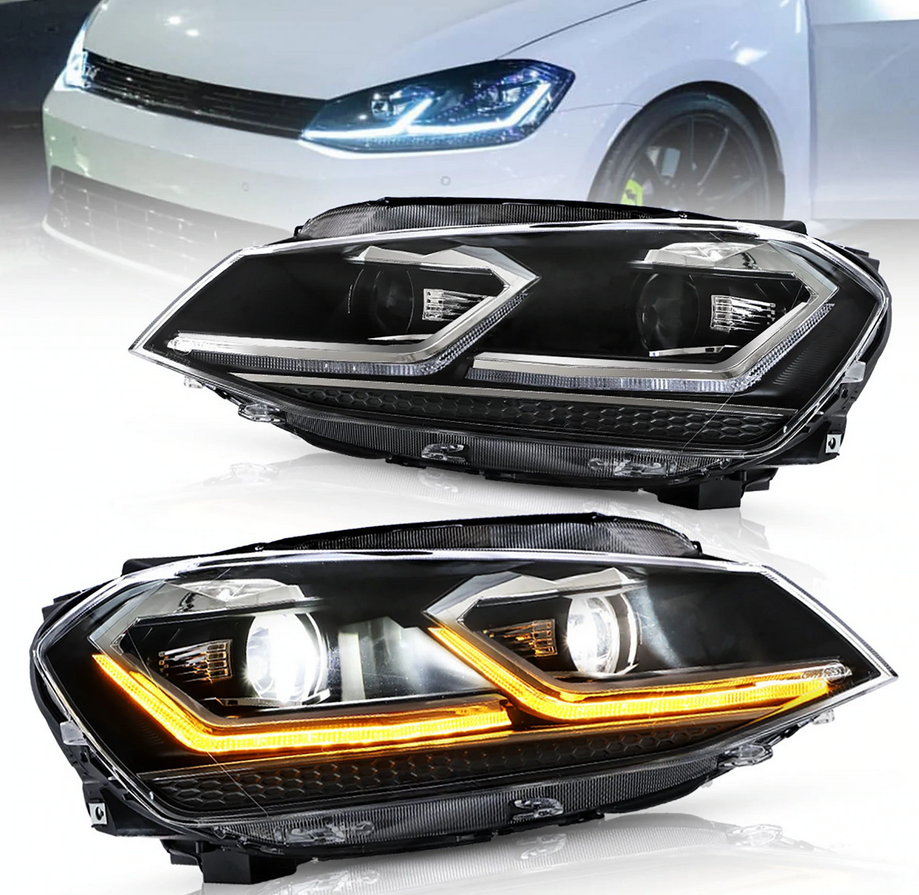 VLAND LED-Scheinwerfer für Volkswagen VW Golf 7 / MK7 2014-2017 (NICHT passend für Golf GTI- und Golf R-Modelle)