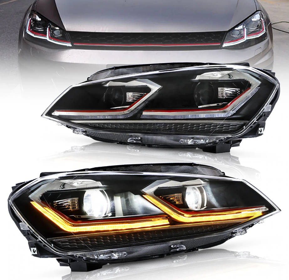 VLAND LED-Scheinwerfer für Volkswagen VW Golf 7 / MK7 2014-2017 (NICHT passend für Golf GTI- und Golf R-Modelle)