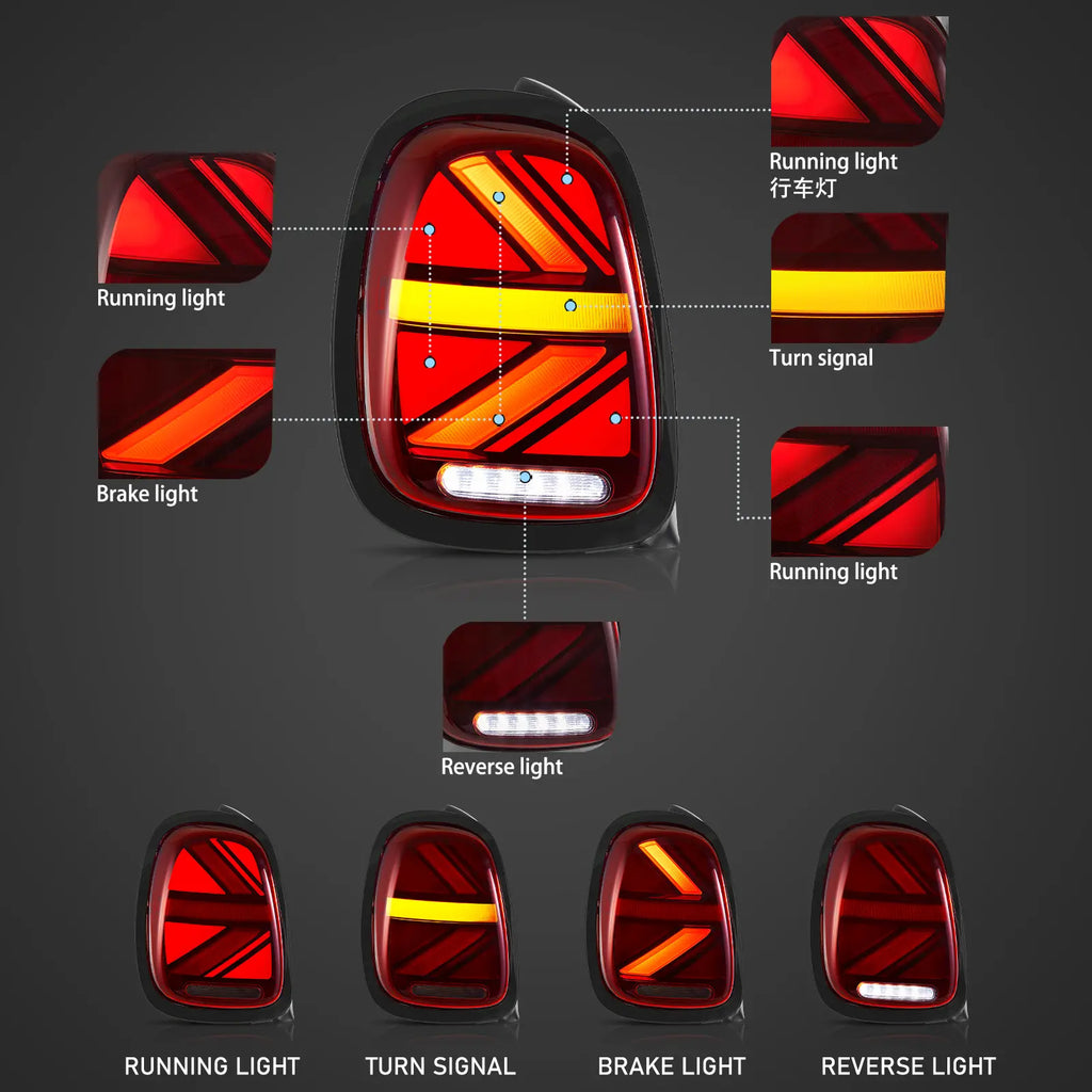 Vland 14-19 BMW Mini Hatch(Cooper) F55 F56 F57 FULL LED Tail Lights