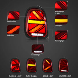 14–19 BMW Mini Hatch (Cooper) F55 F56 F57 VLAND VOLL-LED-Rücklicht mit sequentiellen Blinkern