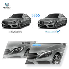 Załaduj zdjęcie do przeglądarki galerii, Vland-15-21-Mercedes-Benz-C-Class-W205-LED-Matrix-Upgraded-Headlights-YAA-BCC-0365A-15