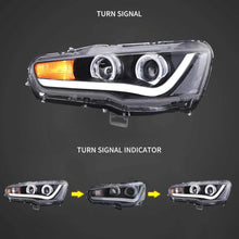 Cargar imagen en el visor de la galería, Vland-HeadLights-For-07-17-Mitsubishi-Lancer-Evo-X-9th-Gen-YAA-YS-0162B-2_5