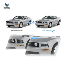 Cargar imagen en el visor de la galería, Vland-Headlights-For-05-09-Ford-Mustang-5th-Gen-S-197-I-Pre-Facelift-YAA-LMT-0358-5