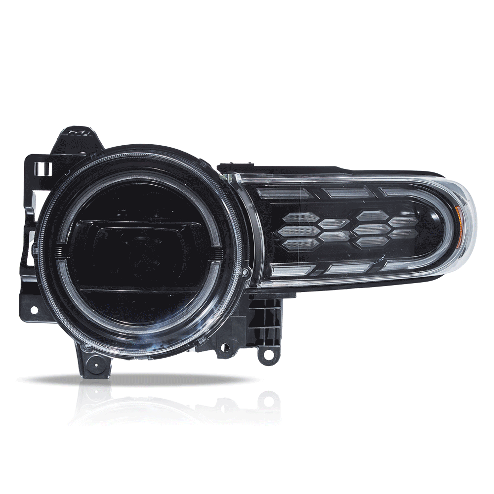 06-22 Toyota FJ Cruiser XJ10 Vland Full LED Dual Beam Projector Upgrade Headlights With start-up animation