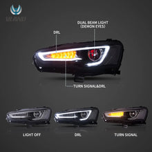 Carica l'immagine nel visualizzatore di Gallery, Vland-Headlights-For-08-17-Mitsubishi-Lancer-Evo-X-GSR-YAA-YS-0162C-B-2