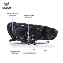 Carica l'immagine nel visualizzatore di Gallery, Vland-Headlights-For-08-17-Mitsubishi-Lancer-Evo-X-YAA-YS-0162C-5