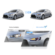 Carica l'immagine nel visualizzatore di Gallery, Vland-Headlights-For-08-17-Mitsubishi-Lancer-Evo-X-YAA-YS-0162C-7