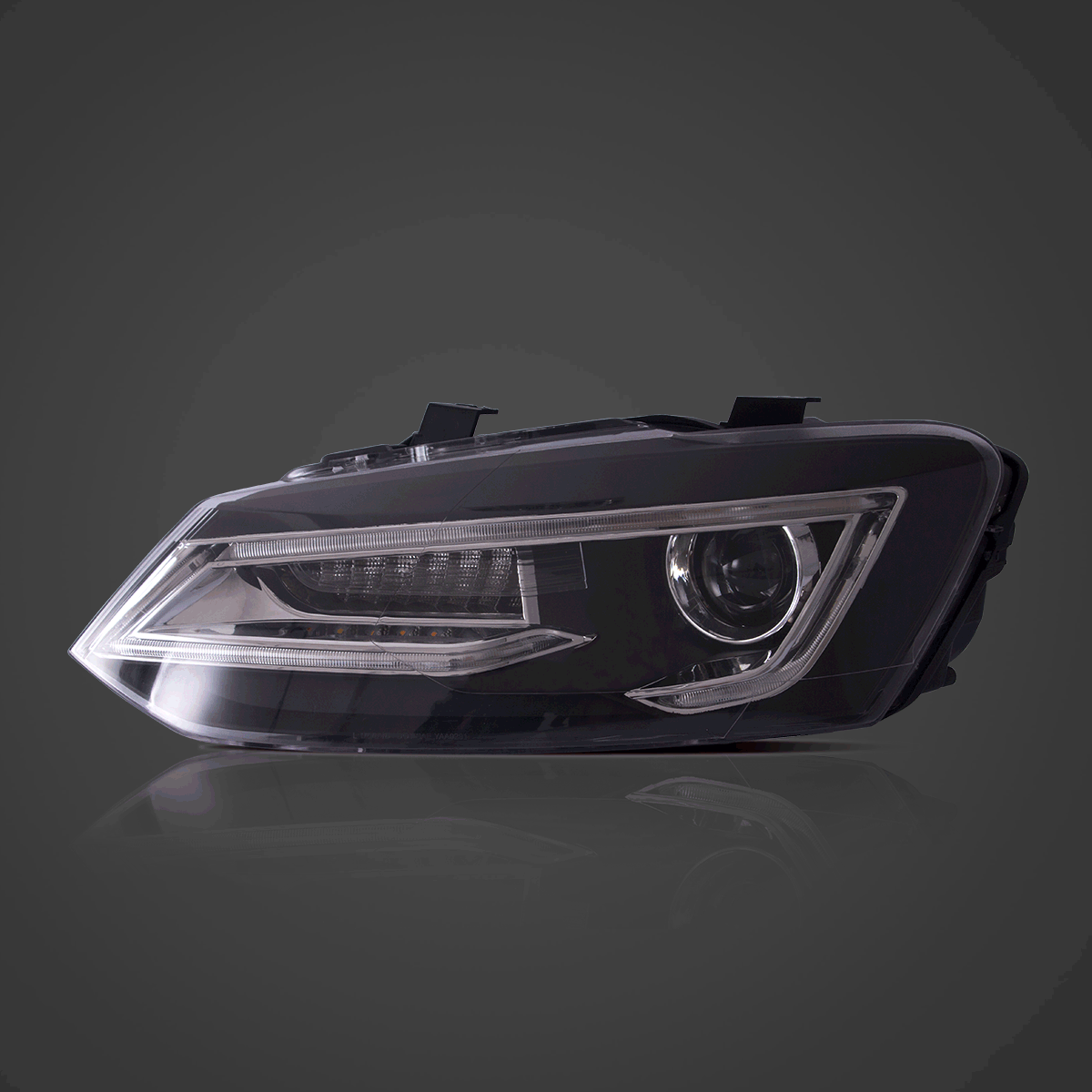 0917 VW Polo MK5 Vland Dual Beam Projector Aftermarket Headlights Wit