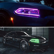 Cargar imagen en el visor de la galería, Vland-Headlights-For-15-23-Dodge-Charger-RGB-Style-YAA-XCHR-2033-2P41A-7C_8