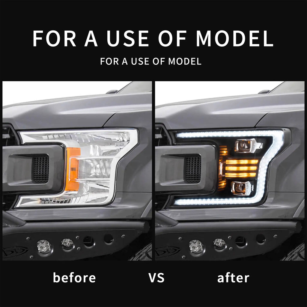 Vland-Headlights-For-18-20-Ford-F150-13th-Gen-Facelifted-YAA-F150-2042A-NB32A_7