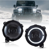 Vland 18-Up Jeep Wrangler JL JLU JT Rubicon Pełne reflektory LED z animacją uruchamiania