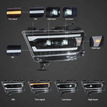 Cargar imagen en el visor de la galería,  Vland-Headlights-For-19-24-Dodge-Ram-1500-YAX-RM-6001B-3