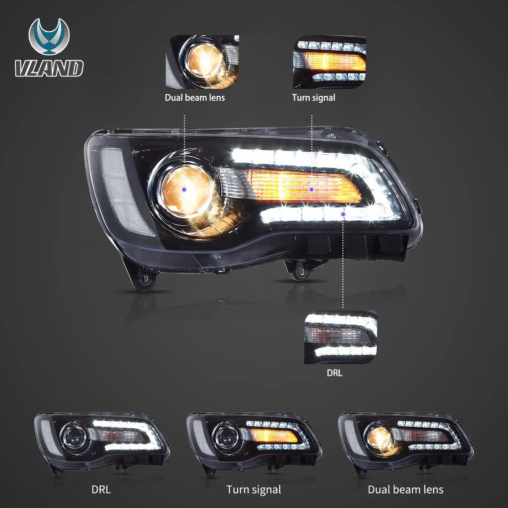 Vland-Headlights-For-2011-2023-Chrysler-300C-YAA-KLS-2077-2B41A-2