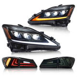 2006-2014 Lexus IS250 IS350 IS F VLAND Zestaw reflektorów + tylnych świateł LED