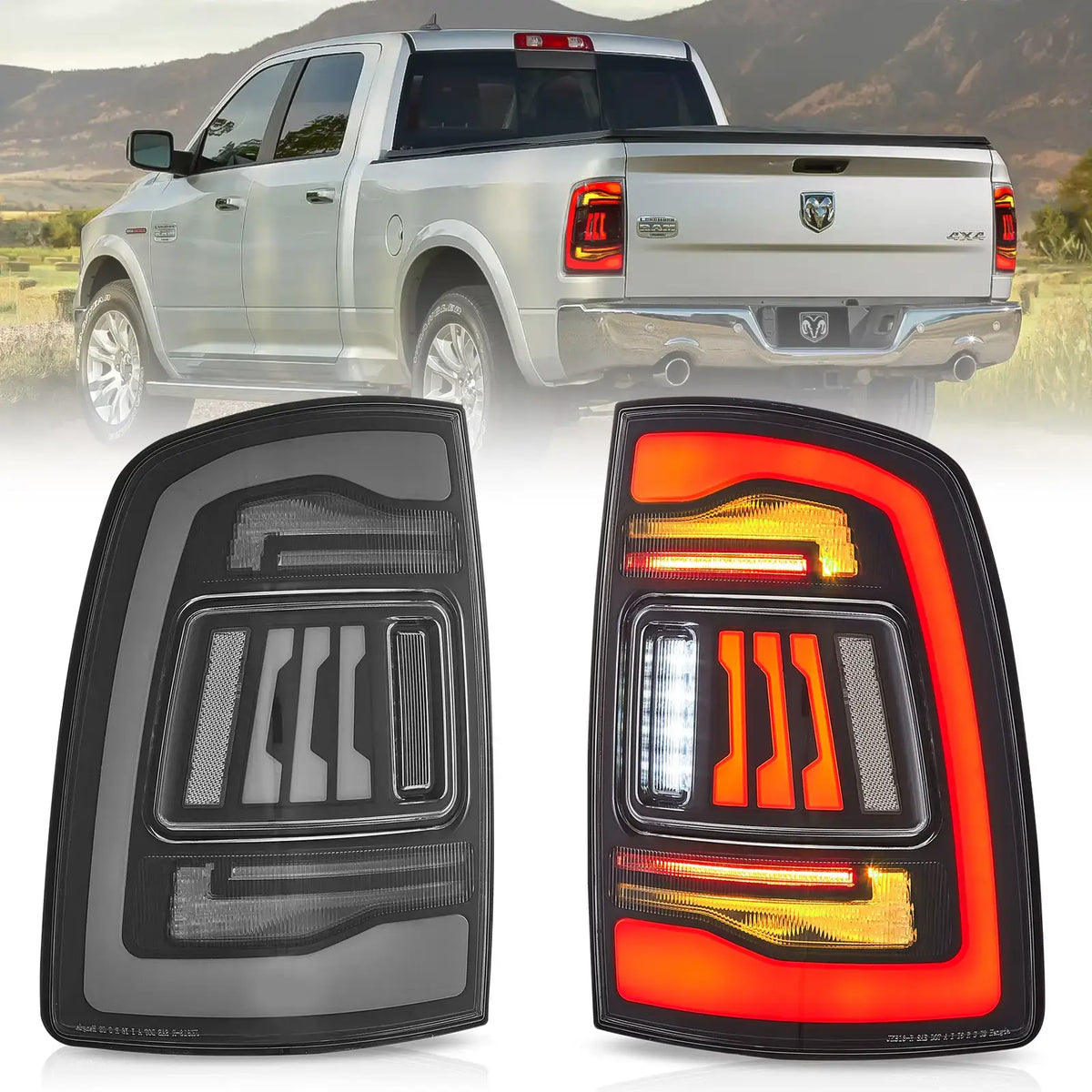 09-18 Dodge Ram 1500/2500/3500 Vland Upgrade LED Tail Lights With
