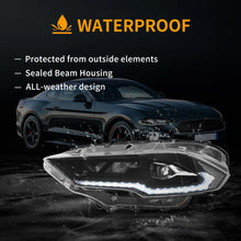 Załaduj zdjęcie do przeglądarki galerii, 18-22 Ford Mustang 6. generacji Facelifted Vland (II) LED Podwójne reflektory projekcyjne czarne
