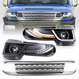 06-22 Toyota FJ Cruiser XJ10 Vland Podwójne reflektory projekcyjne z osłoną chłodnicy