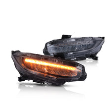 Carica l'immagine nel visualizzatore di Gallery, Headlight Assemblies Compatible with 16 17 18 2019 Civic Headlamps Black Housing Clear Lens