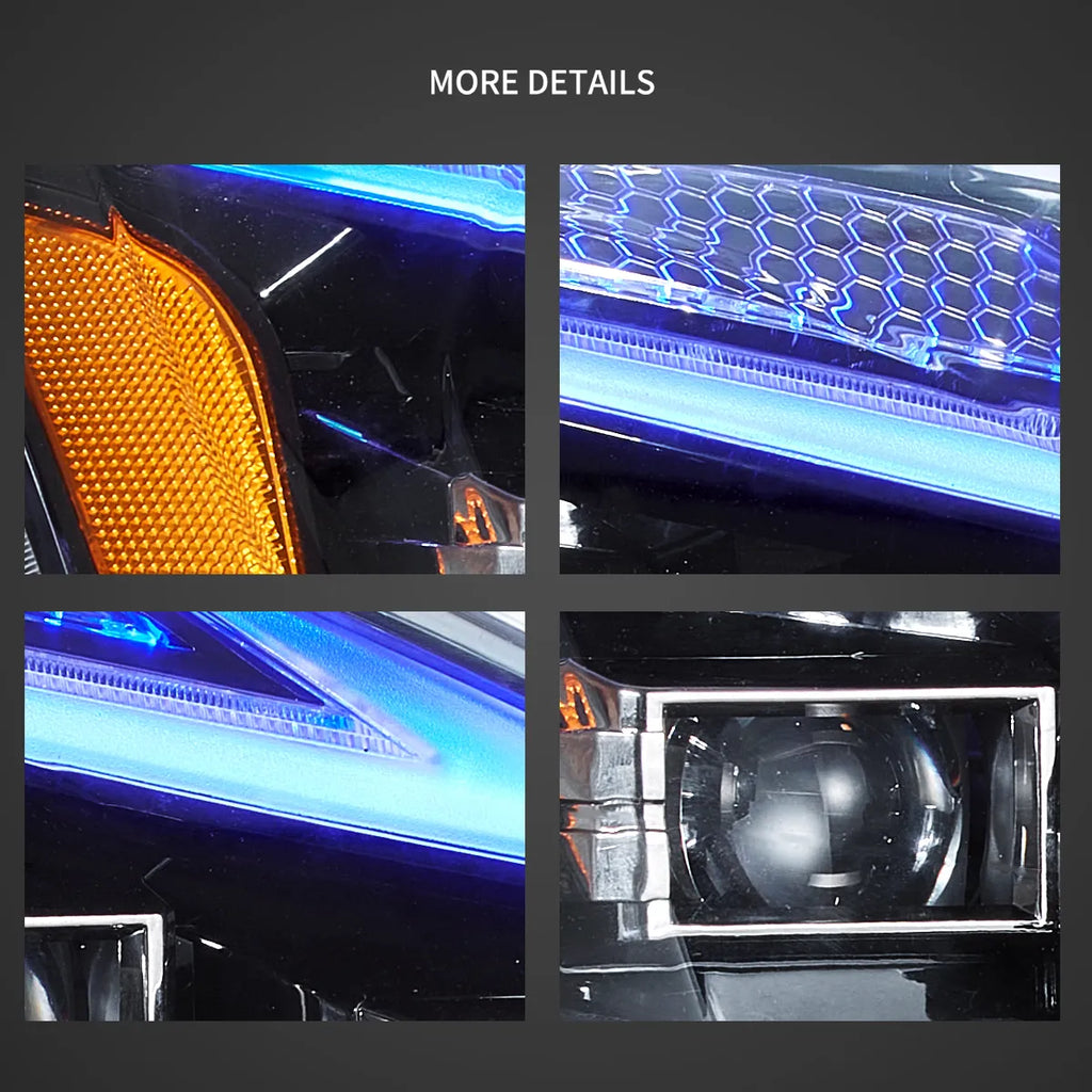 06-12 Lexus IS250/IS250C/IS350/IS220d i 08-14 ISF(XE20) Vland Matrix Projektor Reflektory Z Niebieskim DRL
