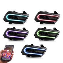 Cargar imagen en el visor de la galería, Vland Carlamp Led Headlights Compatible with Dodge Charger 2011-2014 (RHD and LHD Versions)