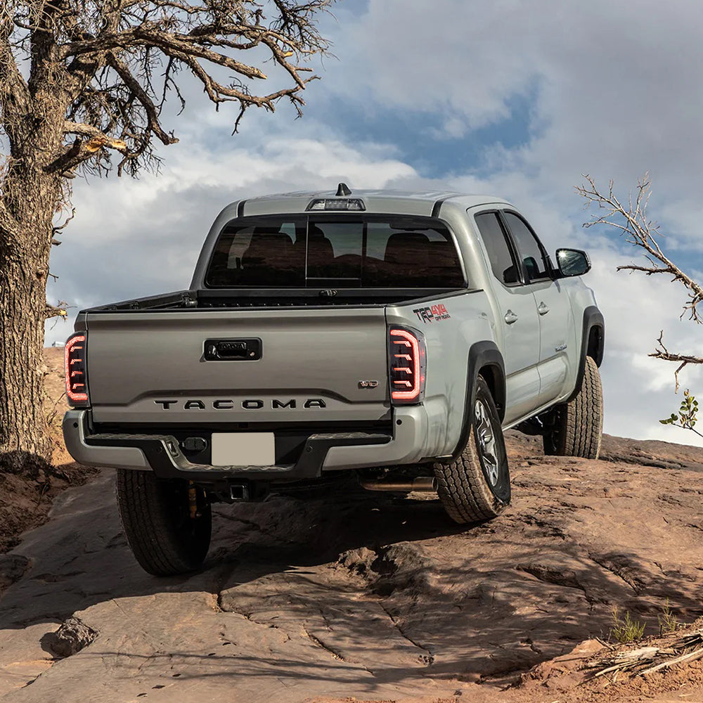 Vland Carlamp LED Smoked Taillights For 2016-2022 Toyota Tacoma TRD Off Road, SR5, SR, TRD Pro, TRD Sport, Limited