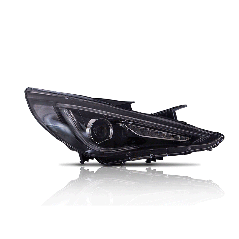 Vland Carlamp  Dual Beam Headlights For Hyundai 2011-2014 Sonata Sequential Demon Eye (Bulbs Not Included)