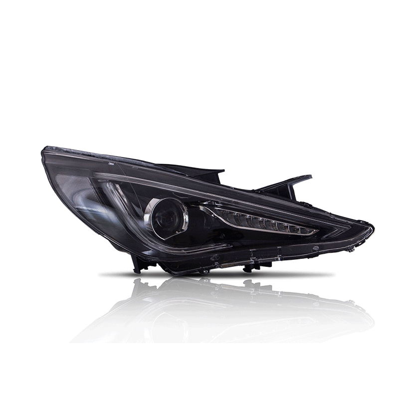 Vland Carlamp  Dual Beam Headlights For Hyundai 2011-2014 Sonata Sequential Demon Eye (Bulbs Not Included)