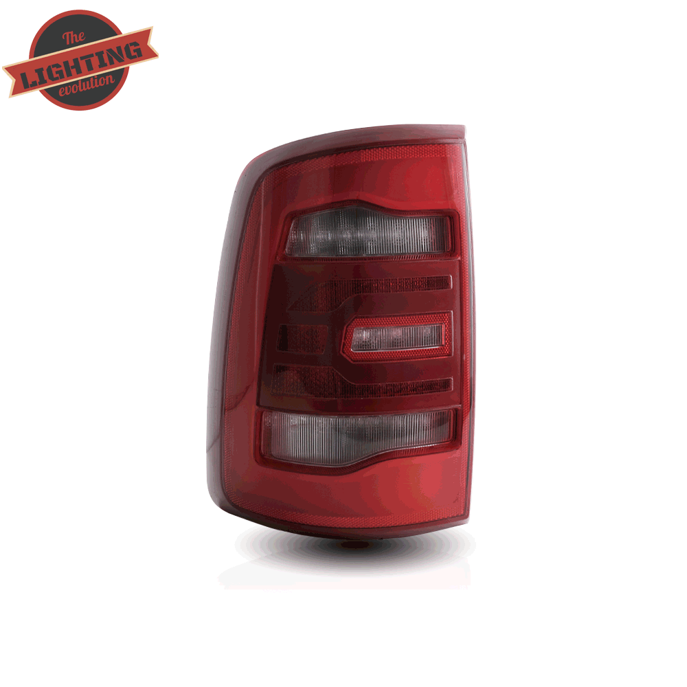 Full LED Tail Lights for Dodge Ram 1500 2009-2018 (Red Sequential Turn Signals)
