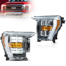 Load image into Gallery viewer, 21-23 Ford F150 14th Gen Vland LED Reflection Bowl HeadLights Chrome
