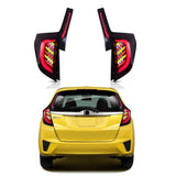 VLAND Full LED Tail Lights for Honda Fit / Jazz (GK5) 2014-2020 (Plug and Play. No Need Bulbs)