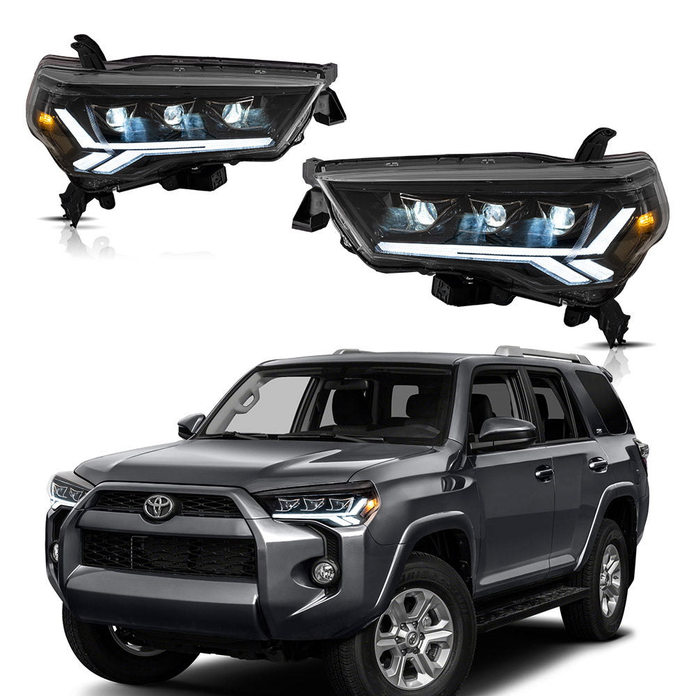 Vland Carlamp LED Projector Headlights For 2014-2024 Toyota 4Runner