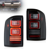 07-13 Chevrolet Silverado 1500 2500HD 3500HD 07-14 Sierra (Denali) 3500HD Dually Vland LED II Tail Lights With Red Turn Signal Clear