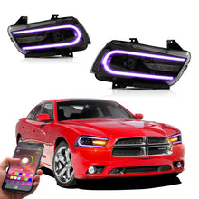 Cargar imagen en el visor de la galería, Vland Carlamp Led Headlights Compatible with Dodge Charger 2011-2014 (RHD and LHD Versions)