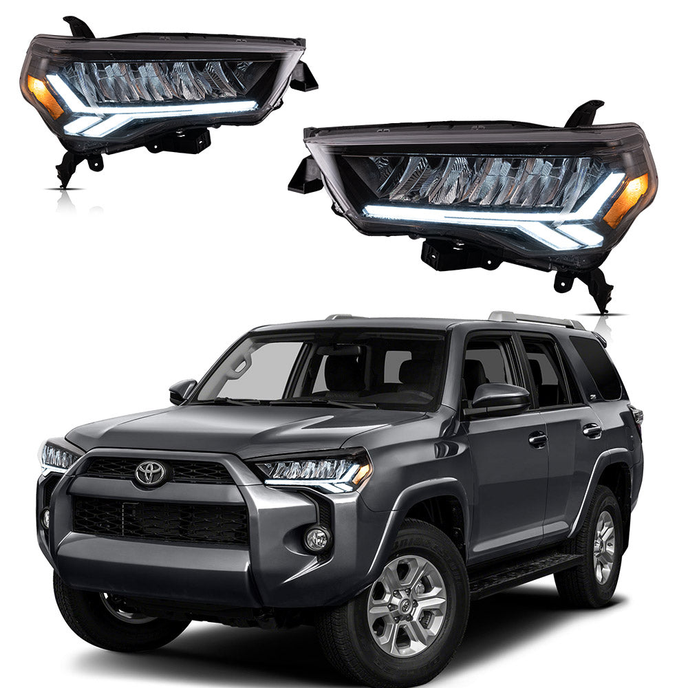 VLAND LED Reflective bowl Headlights For 2014-2024 Toyota 4Runner