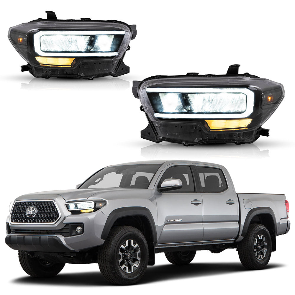 Projektor matrycowy Vland Carlamp i pełne reflektory LED do Toyoty Tacoma 2016-UP