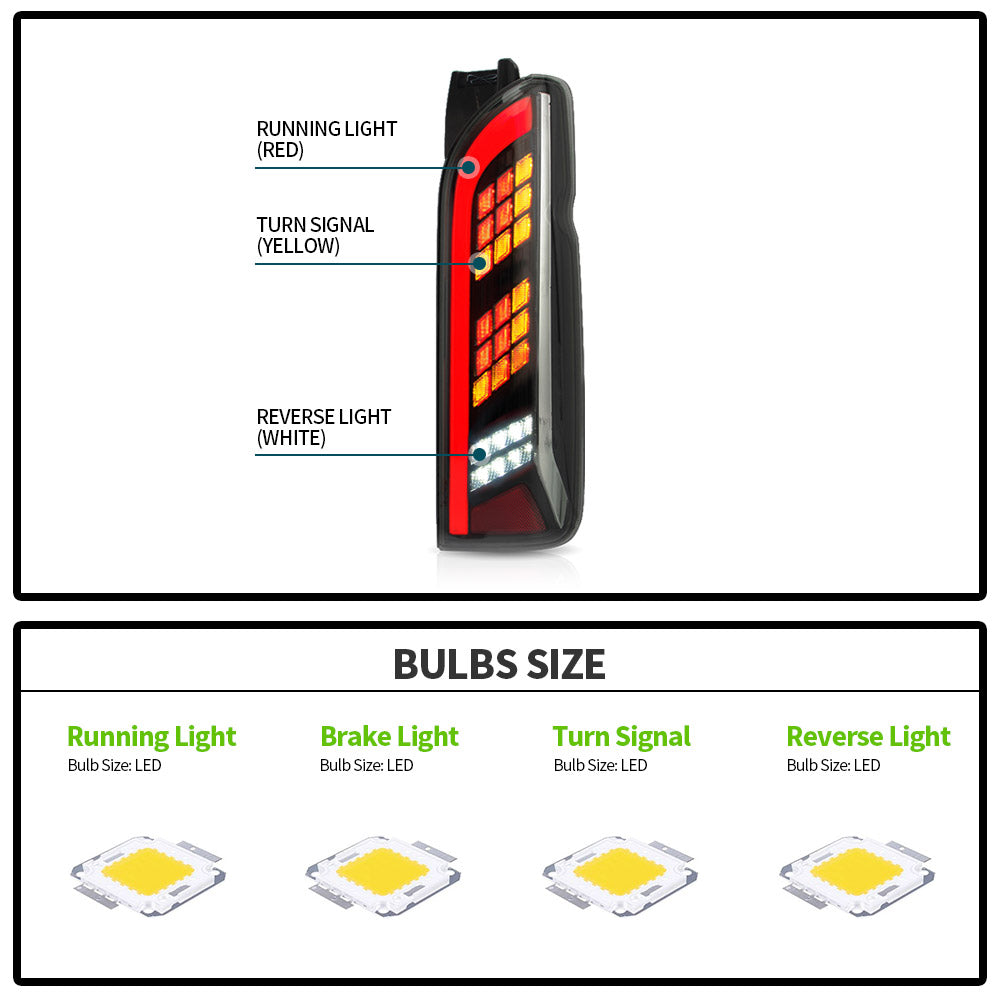 Lampa tylna LED Vland Carlamp do Toyoty Hiace 2005-2018