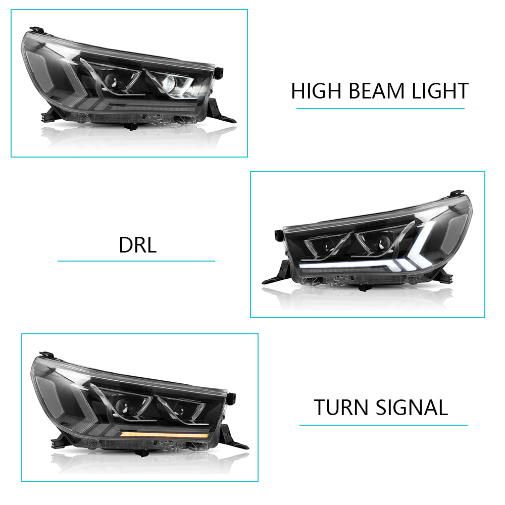 Vland  LED Headlights For Toyota Hilux Vigo Revo 2015-2020