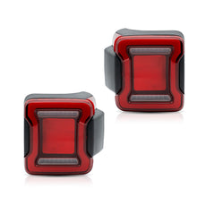 Cargar imagen en el visor de la galería, Vland Carlamp Tail Lights for Jeep Wrangler 2018-2021 with Dynamic Animation and Dual Reverse Lights ( Not Fit JK)  Smoked Lens