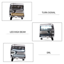 Carica l'immagine nel visualizzatore di Gallery, Vland Carlamp Full LED Headlights With Halo Light For Chevrolet Silverado 1500 2016-2018