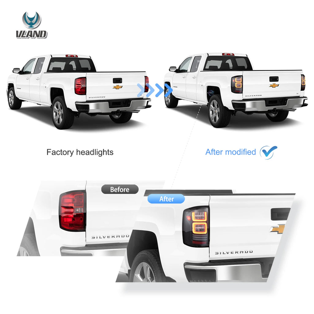 14-18 Chevrolet Silverado Vland II Światła tylne LED z dynamicznym oświetleniem powitalnym