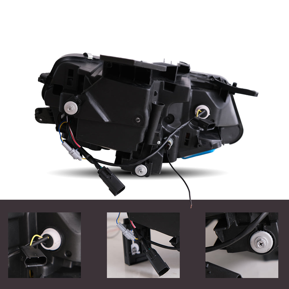 16-18 Chevrolet Camaro & 19-24 Camaro ZL1 Vland LED Dual Beam Projector HeadLights Black