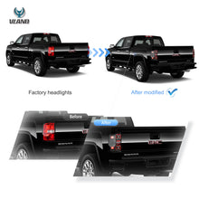 Charger l'image dans la galerie, 14-18 GMC Sierra 1500 2500HD 3500HD Vland III LED Tail Lights With Dynamic Welcome Lighting Clear