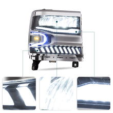 Carica l'immagine nel visualizzatore di Gallery, Vland Carlamp Full LED Headlights With Halo Light For Chevrolet Silverado 1500 2016-2018