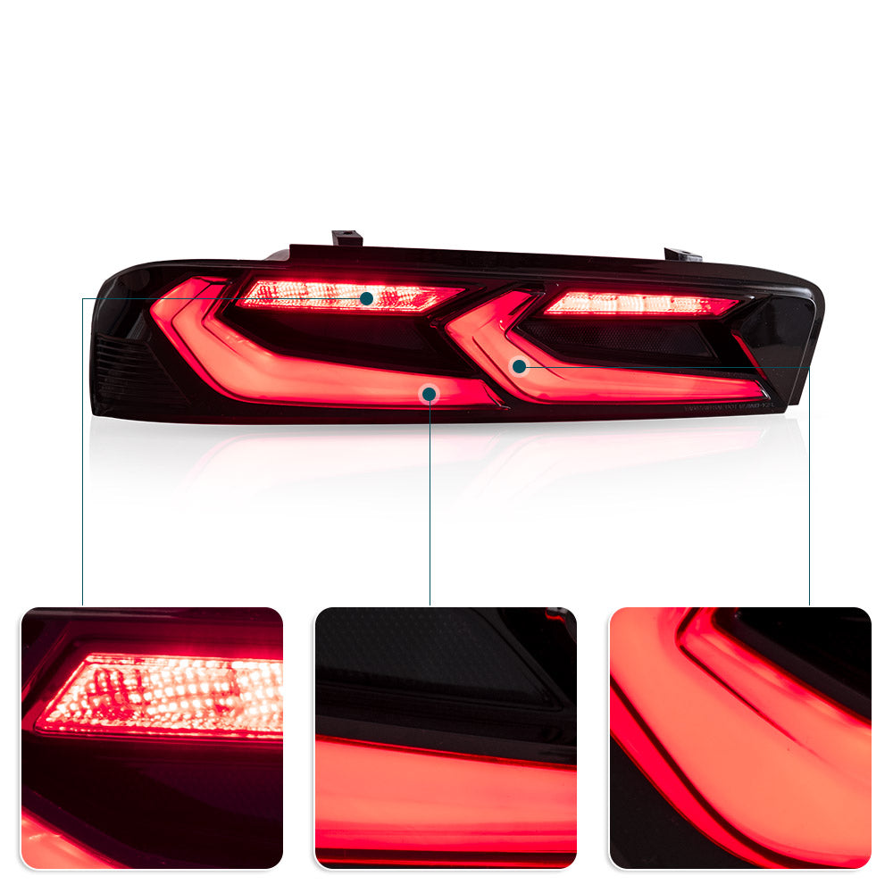 2016-2018 Chevrolet Chevy Camaro Tail Lights With amber turn signal