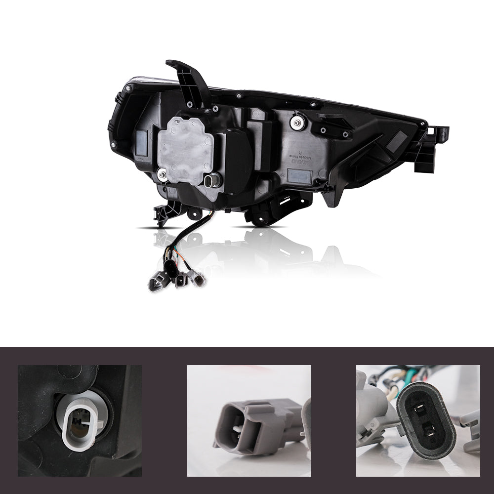 VLAND LED Reflective bowl Headlights For 2014-2024 Toyota 4Runner