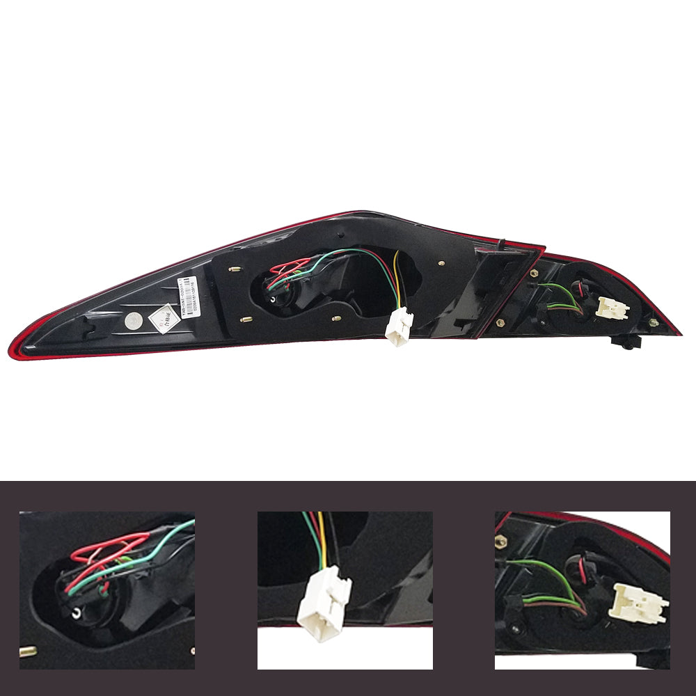 Vland Carlamp Full LED Tail Lights For Hyundai Sonata 6th Gen Sedan 2011-2014 ABS, PMMA, GLASS Material