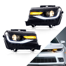 Załaduj zdjęcie do przeglądarki galerii, headlights For Chevrolet Camaro 2014-2015 With Sequential Indicators(Bulbs NOT Included)
