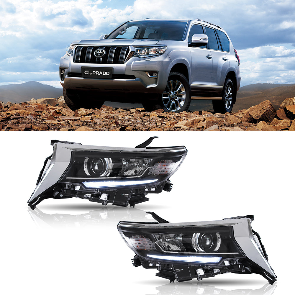 Vland Carlamp LED Projector Headlights for Toyota Land Crusier Prado 2016-2021 | Vland