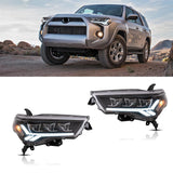 Vland Carlamp LED Projector Headlights For 2014-2024 Toyota 4Runner